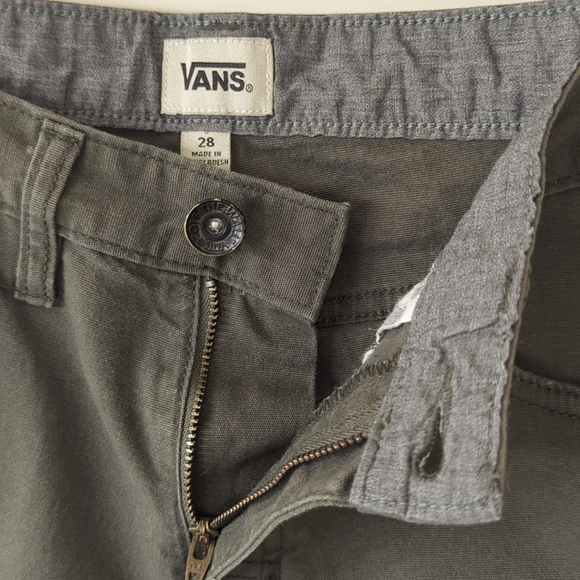 Vans Men's Cotton Blend Shorts Sz 28 Skater Preppy Off The Wall Vintage Green - Picture 2 of 13